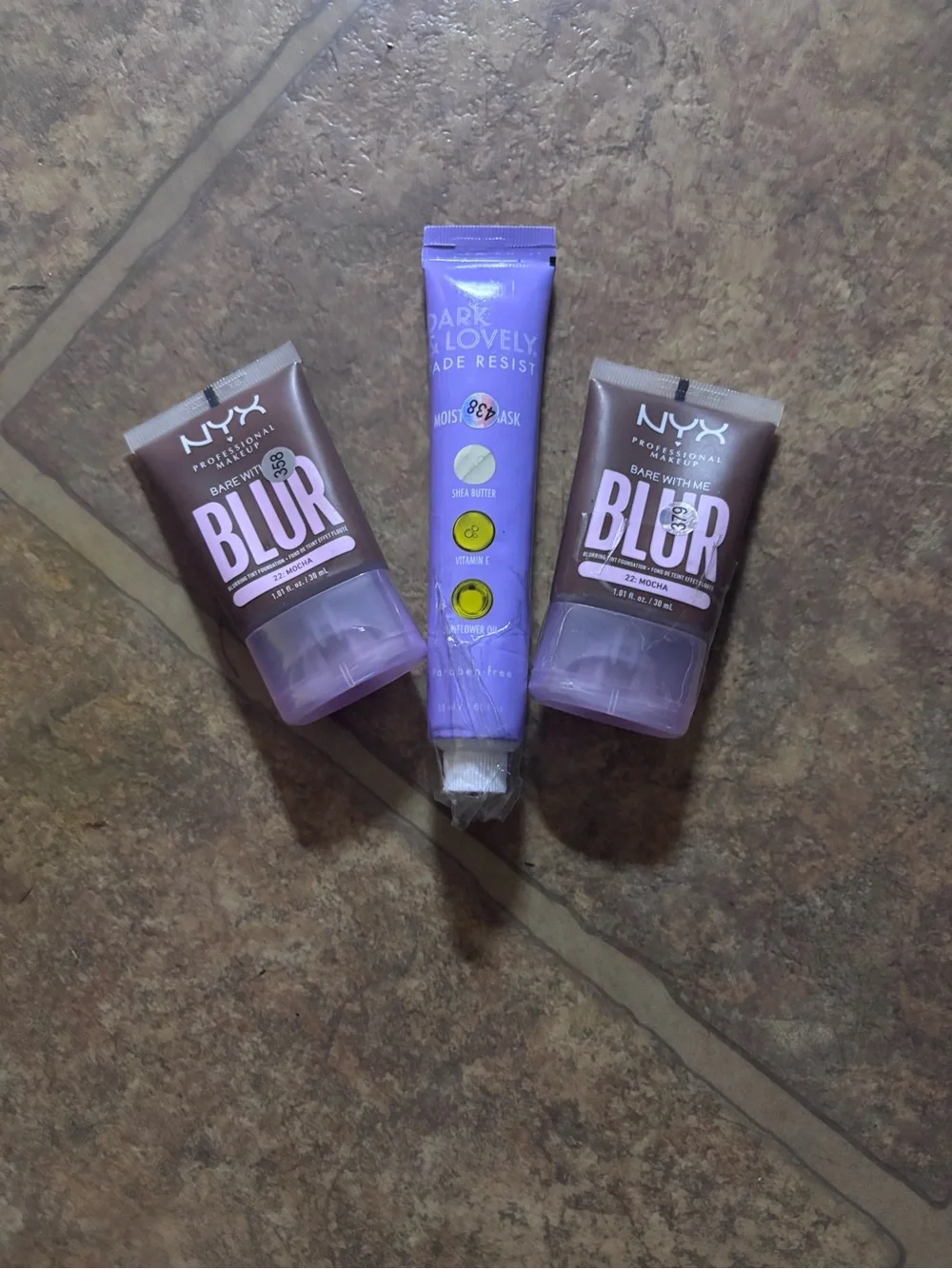 NYX Blur Primers & Moisture Mask Trio - Brown & Purple